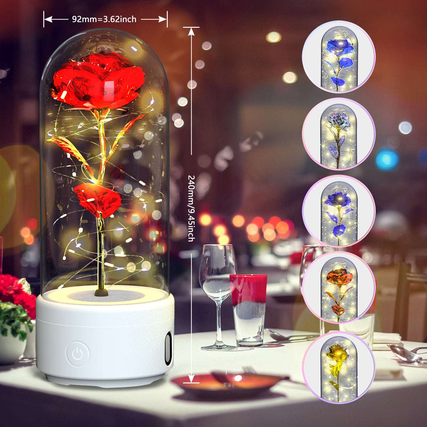 2 In 1 Flowers LED Light And Bluetooth Speaker
